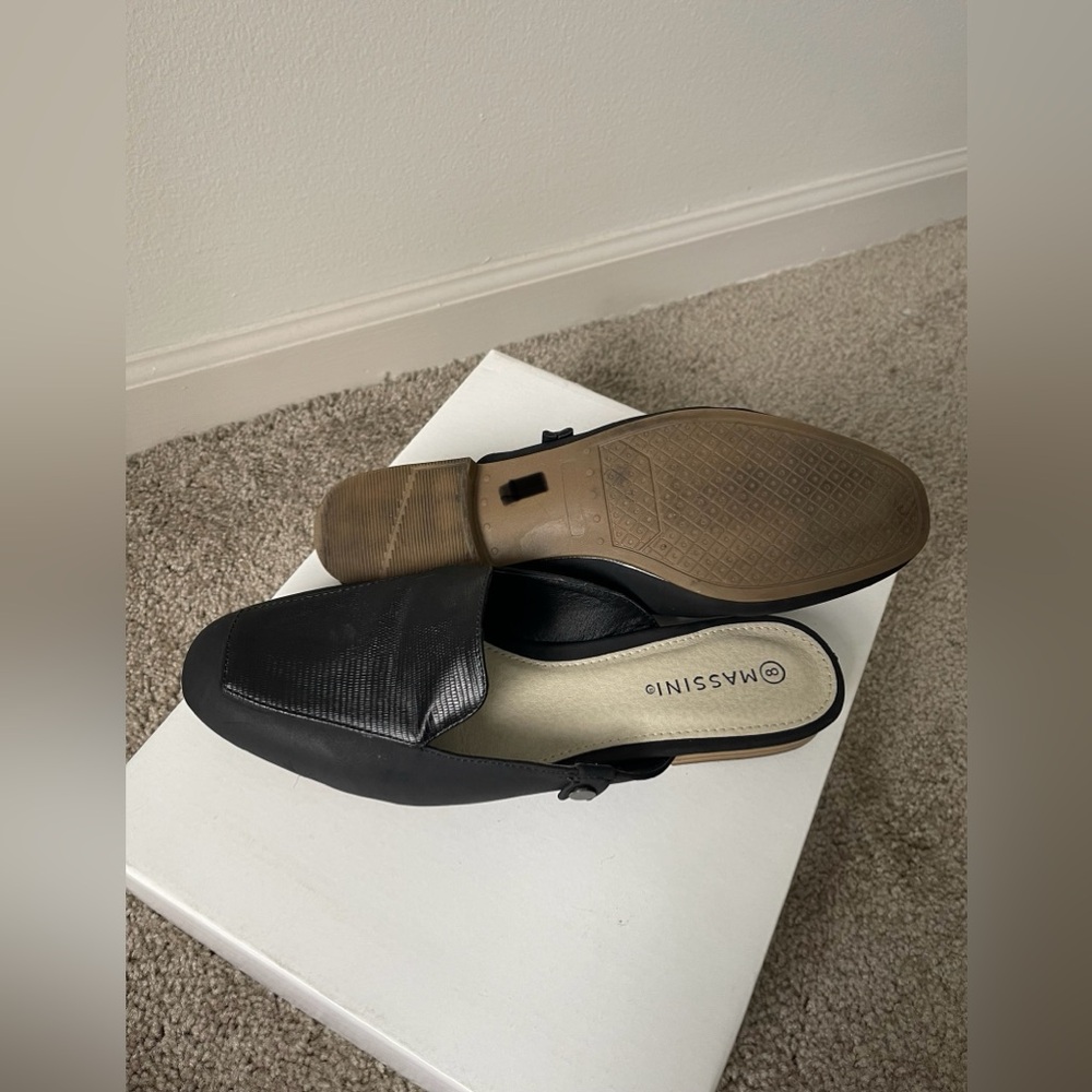 Massimo Black Women's Slip-On Shoes Massini Remi Black Slip on Flats Size 8 - Picture 10 of 10